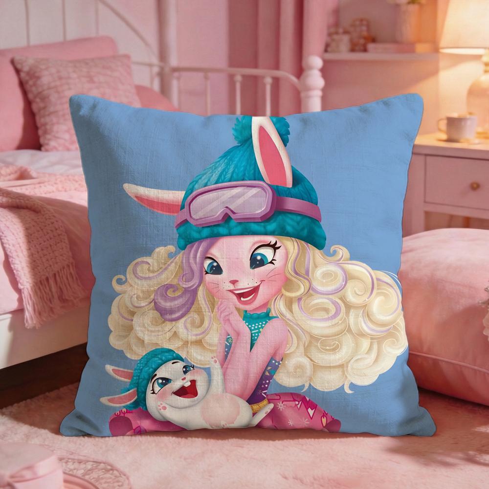 Cartoon EEnchantimals Cushion Cover Premium Comfort Reversible Pillow Cove Two In One Design For Any Room  Car Interior