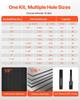 Knockout Punch Set, 147.1 kN Hydraulic Knockout Set, 12.7 to 101.6mm KO Tool Kit Hole Making Tool, KO Tools Kit W/10 Dies for Metal Electrical