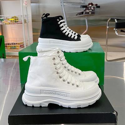 Высокие кеды для пар 2024 новые повседневные туфли на толстой подошве для мужчин и женщин уличные спортивные кроссовки для утренней пробежки