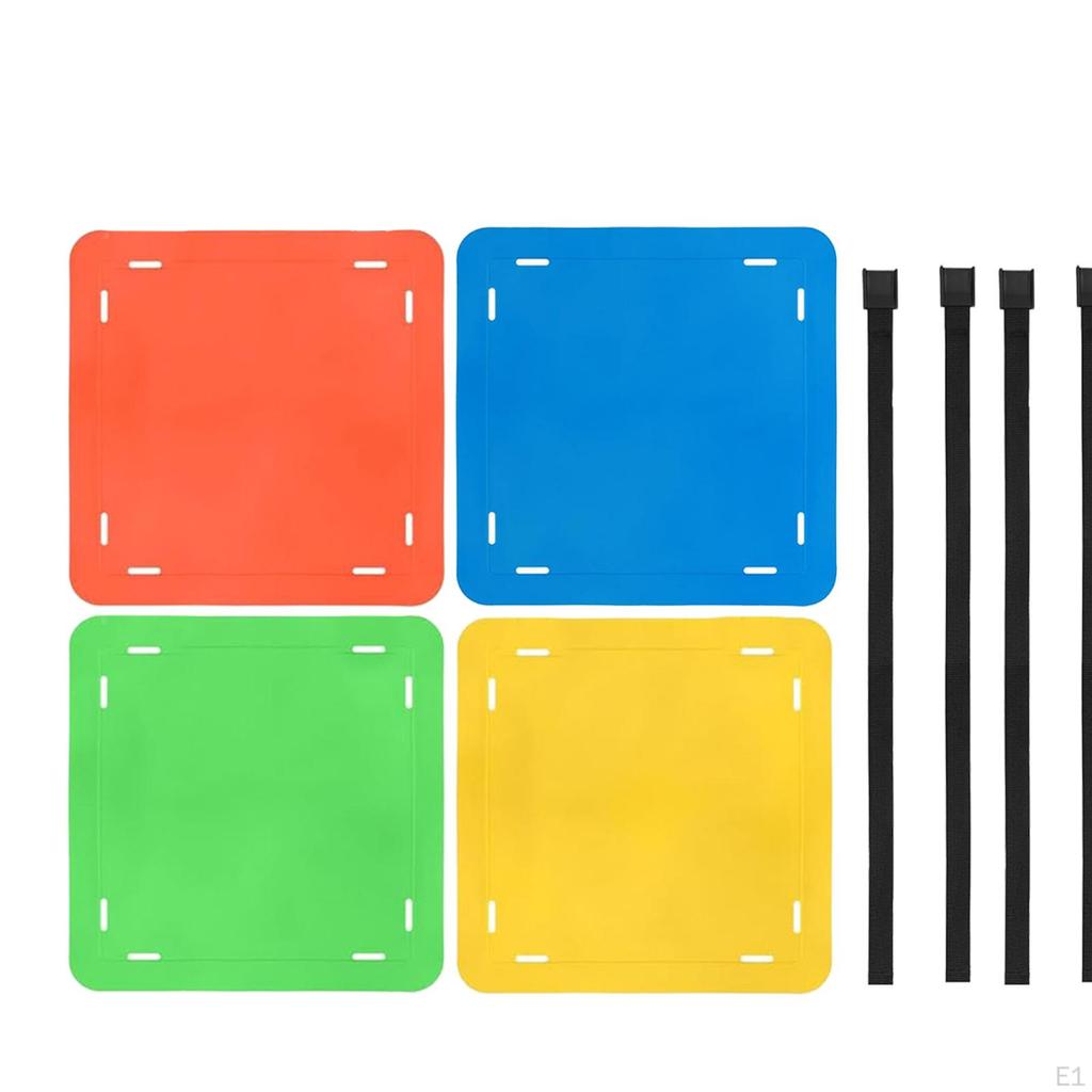 4 футбольных мишени для тренировки ворот с регулируемыми длинными ремнями, повышающими точность броска