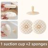 1 Набор кухонных губок для мытья посуды Двусторонняя губка с держателем на присоске Абсорбирующая губка для мытья посуды на кухне, для уборки ванной комнаты