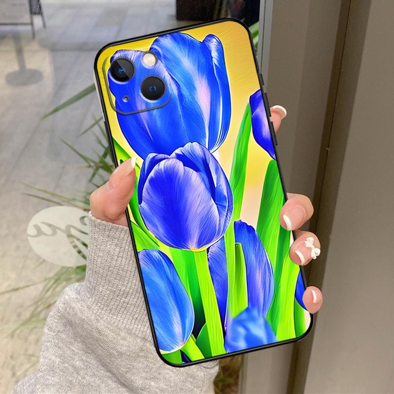 Цветочный весенний чехол с тюльпанами для iPhone 16 Pro Max 15 14 12 11 13 17 Pro Max Plus 12 13 Mini 16e 17 Air Задняя крышка