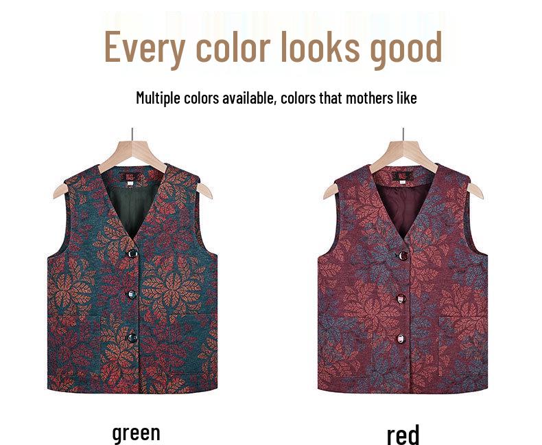 Женский кардиган без рукавов для пожилых - Жилет для бабушки большого размера на весну/осень