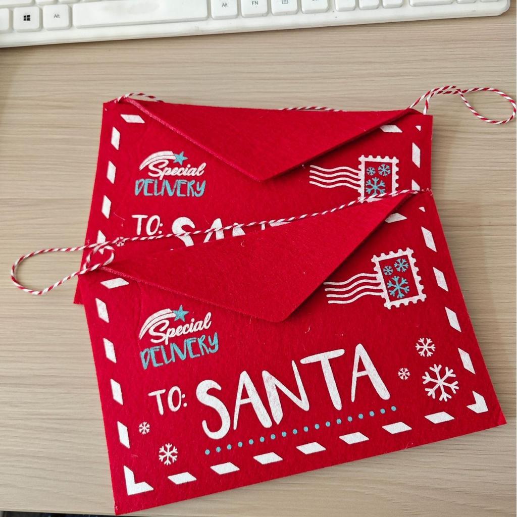 Рождественский фетровый пакет-конверт для конфет, подвесной декор для елки, упаковка для подарков на рождественскую вечеринку