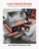 Semi-Truck Step Tool Box, 760 x 750 x 400 mm Heavy Duty Aluminum Diamond Plate Toolbox, Waterproof Cab Entry Step Storage Box with T-Handle Lock &