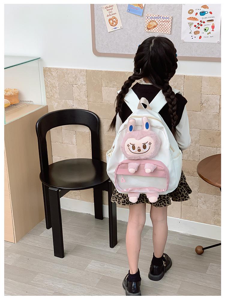 Новый 3D-рюкзак для детей на два плеча с мультяшным рисунком, милой куклой и большой вместимостью.