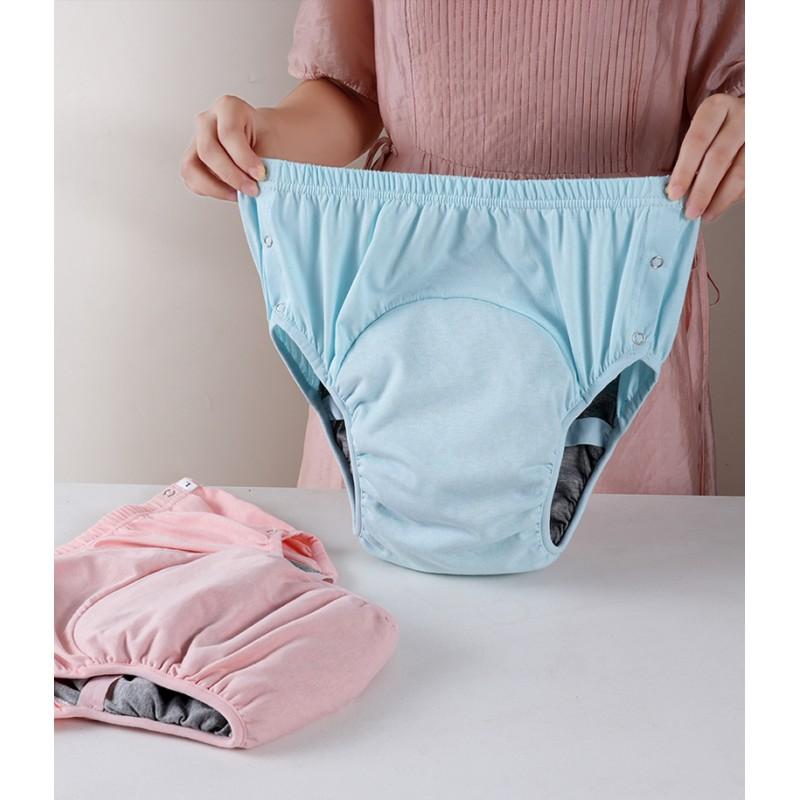 Washable Adult Diapers Elderly Women Cotton Bedridden Underwear Leakproof Breathable Urine Pads L Size