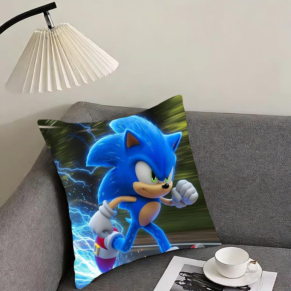 SSonic Cartoon Cushion Cover Pillowcase Ultra Soft Skin Friendly Fabric Cloud Like Comfort Concealed Zipper