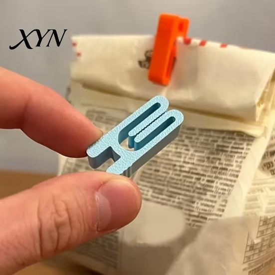 Кухонный аксессуар для сыпучих продуктов 15 шт. 3D-печатные мини-зажимы для запайки пакетов Хранение, Многоразовые пакеты Упаковка с защитой от скольжения с текстурой против скольжения Закуски