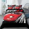 Комплект постельного белья с принтом комиксов Initial D (Евро Single, Double, King; США Twin, Full, Queen)