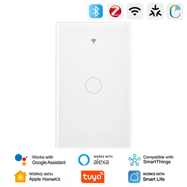 Does Not Require Neutral Wire RF 433+Wifi Wall Light Switch for Smart Living/Tuya Wireless Remote Control Switch 1/2/3/4 Sets