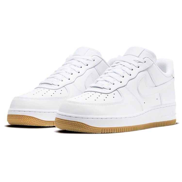 Nike Air Force 1 07 White Gum Светло-коричневые мужские кроссовки DJ2739-100
