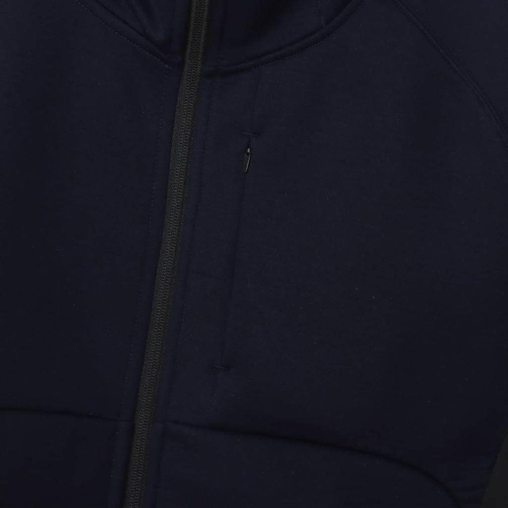 Sweatshirt Long Sleeve Water Repellent Script Logo 3LS Zip Hooded Sweatshirt Golf Navy [Champion] WRAP-AIR Techweave(R) C3-AG102 Men's