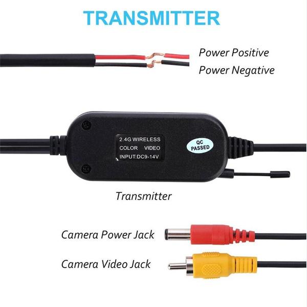 Комплект приемника беспроводного видеопередатчика 2,4G для автомобильной камеры заднего вида и экрана DVD-монитора обратная резервная камера заднего вида