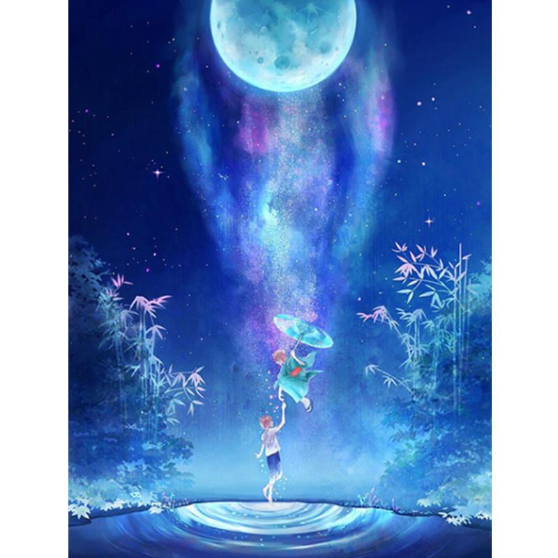 5D DIY Алмазная картина Голубое небо Вселенная Алмазная вышивка Набор для вышивки крестом Полный горный хрусталь Мозаика Домашний декор