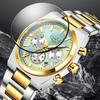 LIGE Mens Watches Fashion Business Quartz Wristwatches Waterproof Stainless Steel Chronograph Luminous Auto Date Watch for Man