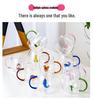 3D Cartoon Animal Glass Cup with Colored Handle - High Borosilicate Household Gift