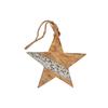 Party Decoration - Silver - Wooden Star - 17x2.5x34 Cm - Christmas - Decorative Objects