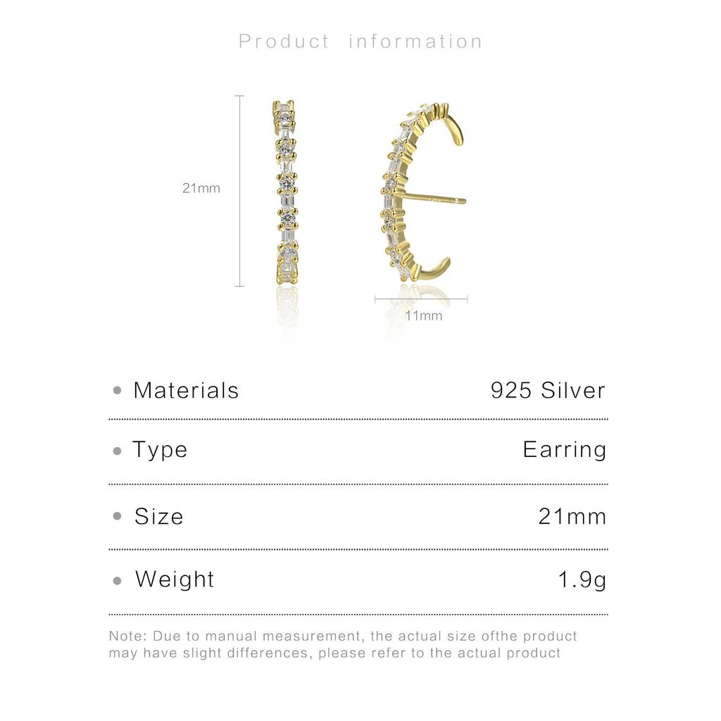 ANDYWEN Серьги-гвоздики из стерлингового серебра 925 пробы с золотым прозрачным фианитом 2023 года, роскошные ювелирные украшения, подарок для женщин