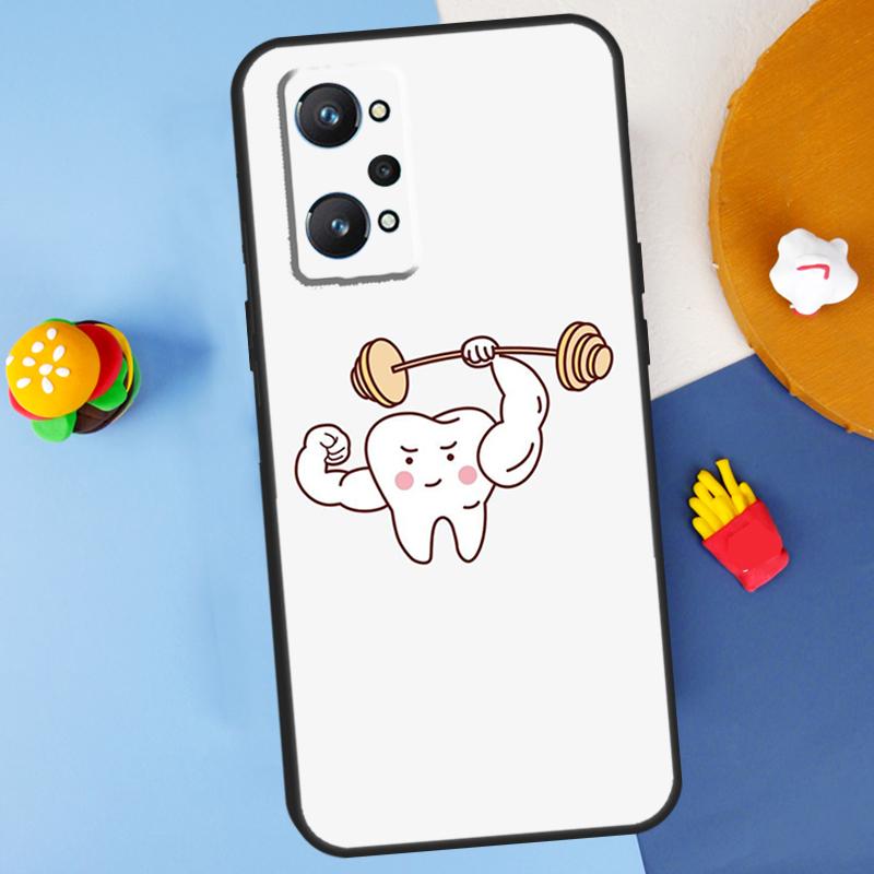 Cute Tooth Dentist For Realme 11 10 12 13 14 Pro Plus GT 5 6 6T GT7 Pro C61 C53 C51 C21Y C25S C55 C67 C75 Case