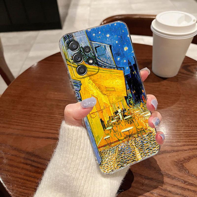 Масляная живопись Ван-Гог Звездная ночь Чехол для телефона Для Samsung Galaxy A56 A57 A37 A55 A54 A36 A35 A26 A25 A16 A17 A07 A52 A34 A73 Чехол