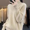 Женский кашемировый свитер Qinghe Cashmere 30% кашемир 70% шерсть Осень и Зима Кашемировый плотный пуловер Мягкий и теплый