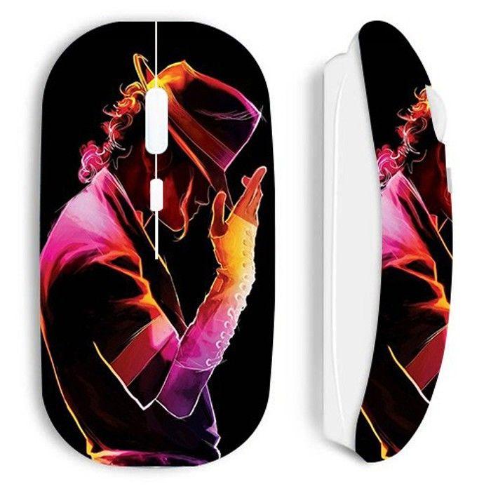 Mouse - Maniacase - Michael Jackson - Wireless - White - USB Wifi Key Included