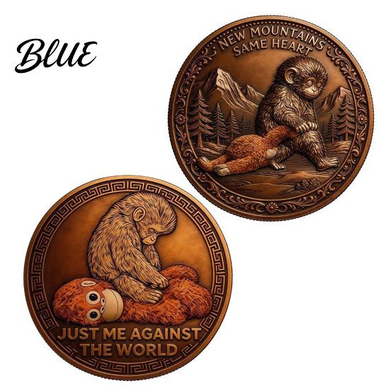 Позитивная Аффирмационная Монета Эмоциональная Поддержка Вдохновляющая Обезьяна Вызов Карманный Жетона Поддержки Двусторонняя Коллекционная для Друзей