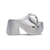 Crocs EVA Mermaid Bow Sandal 9.2cm Women's Metallic Silver