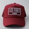Военная кепка-сетка AIRFORCE из парусины, низкая кепка, вышитая шляпа, американская повседневная летняя бейсболка из парусины, цвет бордовый [AVIREX] мужская MA-1