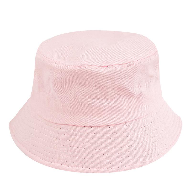 Unisex Cotton Bucket Hats Summer Foldable Sunscreen Panama Hat Solid Color Hip Hop Wide Brim Beach UV Protection Fisherman Hat