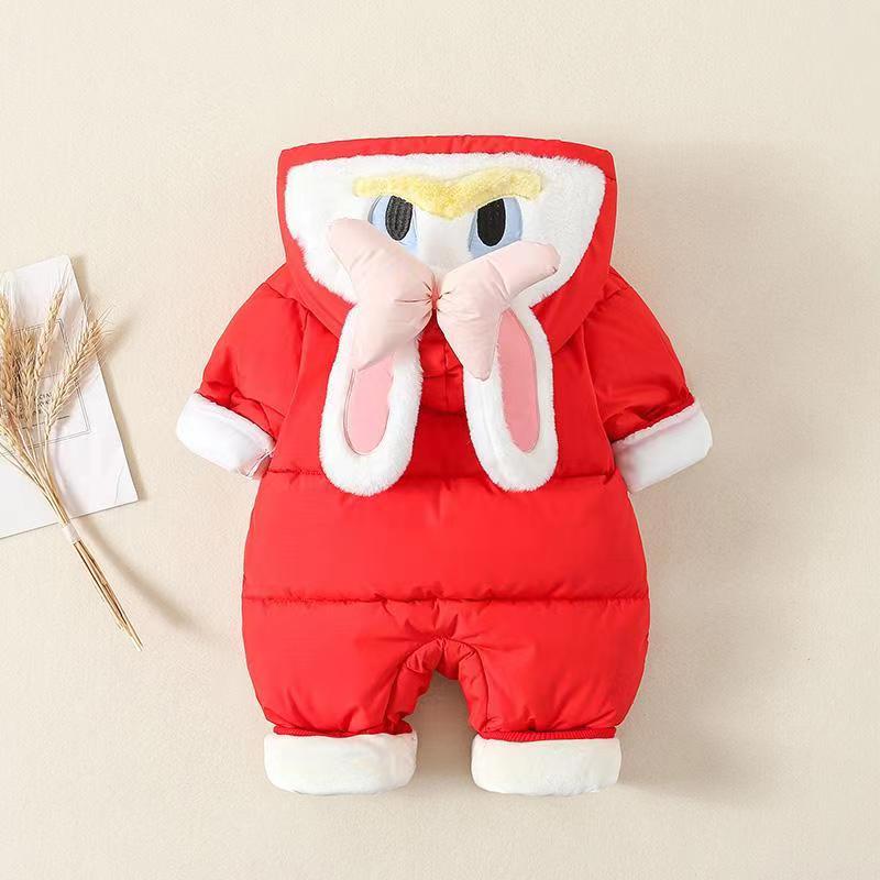 Детский пуховый хлопковый комбинезон зимняя одежда утолщенный теплый для девочки