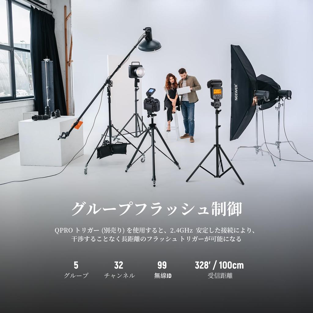 NEEWER QR Wireless Flash Receiver for NEEWER Trigger Single Contact Sync Port Hot Shoe Thread Compatible with Godox Yongnuo NEEWER Vision4 ML300W S101