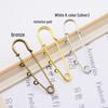 Metal Wrap-Around Large Safety Pin Brooch for DIY Handmade Jewelry Accessories