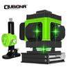 12 Line Cross Laser Level with Wireless Remote Control, 360-Degree Green Laser Level IE12A and Lithium Battery