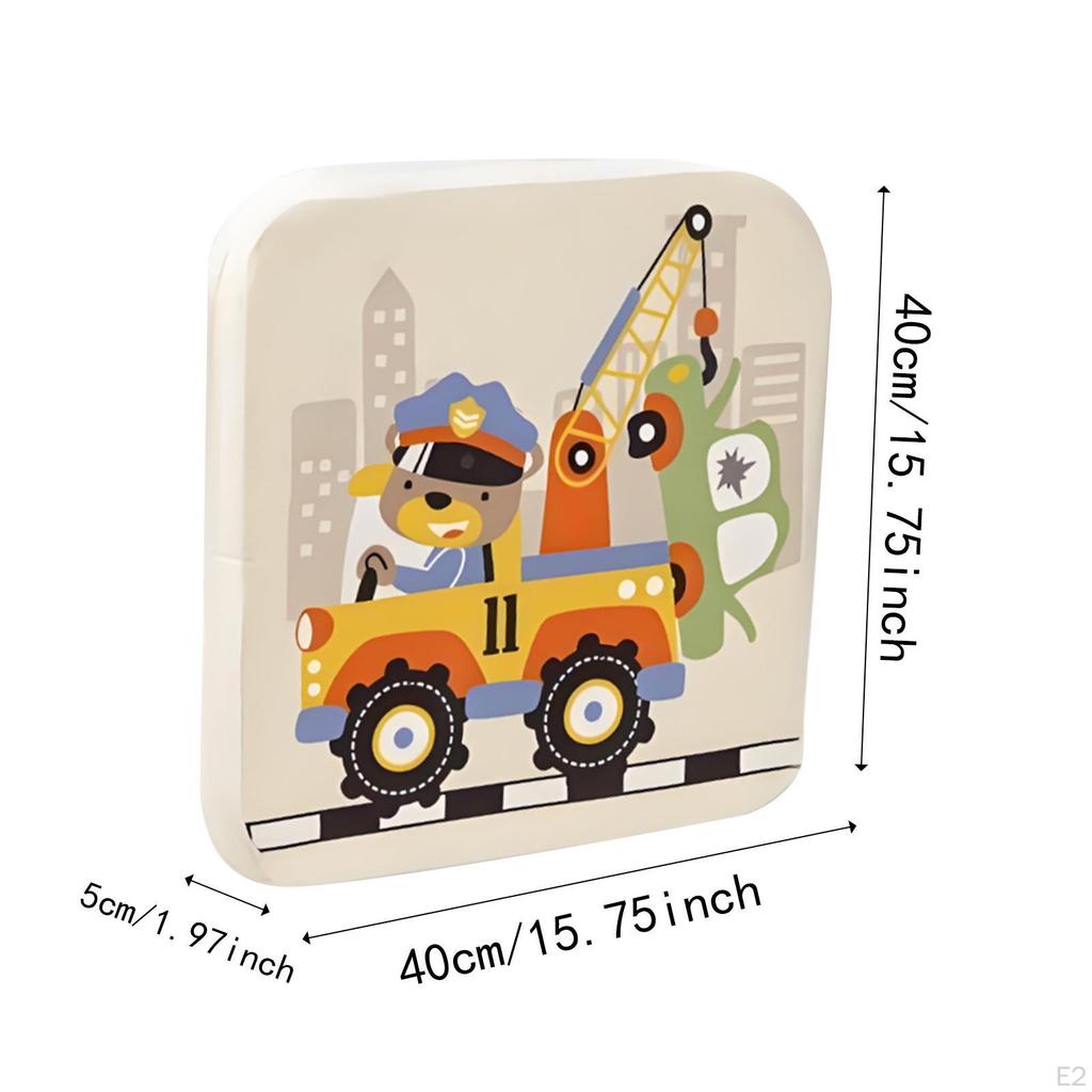 Подушка-бустер квадратная портативная с мультяшным рисунком, увеличивающая высоту, с ремнями для детей