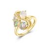 925 Sterling Silver Opal Ring Natural Ethiopia Opal 1.8ct Gemstones Fine Jewelry for Women Nice Gift