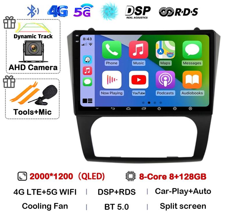 Android 14 Carplay+Auto WIFI+4G BT автомобильное радио стерео для Nissan Altima Teana 2008 2009 2010 2011 2012 мультимедийный видеоплеер GPS