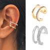 Trendy Double-Layer U-Shaped Non-Pierced Diamond Ear Cuff Earrings