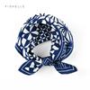 Blue Plaid 100% Natural Silk Scarves Women Real Silk Twill Small Square 50cm Neck Scarf Thin Hijab Woman Ladies Spring Summer