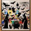 Scratch-resistant Window Cling 3Pcs Halloween Witch Sticker, PVC Waterproof Clings, Removable Ghost Bat Durable Decal Spider Decals for