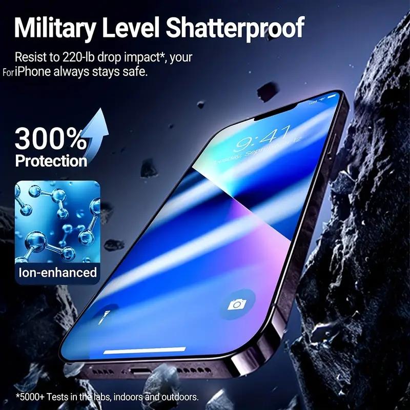 2 упаковки полноэкранной защиты для iPhone 11 12 13 14 15 Pro Max X XR XS Max 7 8 Plus iPhone SE 3/2 (2022/2020) Защитная пленка из закаленного стекла