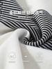 Summer breathable and comfortable knitted men's T-shirt fashionable contrasting striped short sleeved top made of linen and long staple cotton