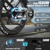 vitilan T7pro Urban electric bicycle 1000W motor (peak power 1600W) SHIMANO 8-speed flywheel 52V 20Ah