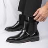 Мода Зимняя Мода Дизайнер Мужские Слипоны Заостренный Носок Деловой Повседневный Ботильон Мужской Высокие Кеды Новые Кожаные Ботинки Челси Zapatos Hombre