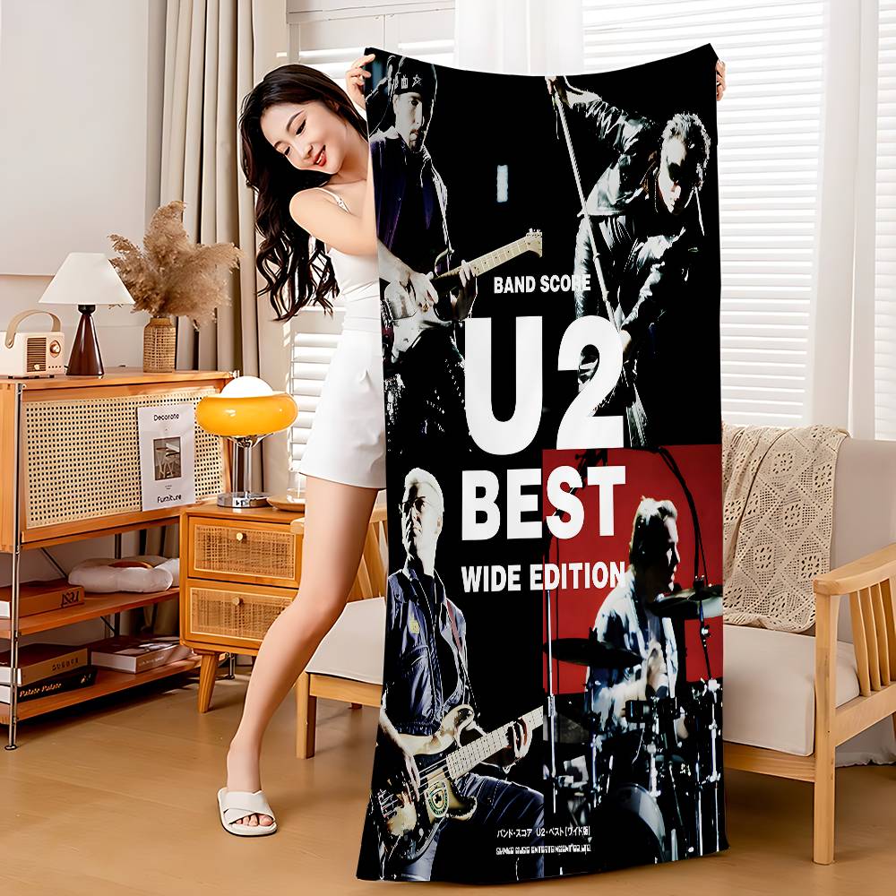 Rock Band Star U-U2 Музыкальный Аниме Пляжное Полотенце Мягкое Впитывающее Кухонное Полотенце Детские Подарки для Детей Путешествия Кемпинг Спортзал