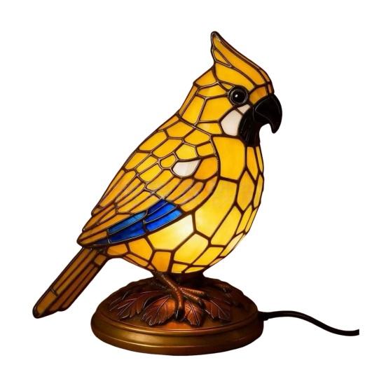 Витражная лампа-птица Yousheng, ночник-птица из смолы с питанием от USB, лампа для украшения стола для дома, офиса, гостиной, спальни, рождественский подарок на день рождения