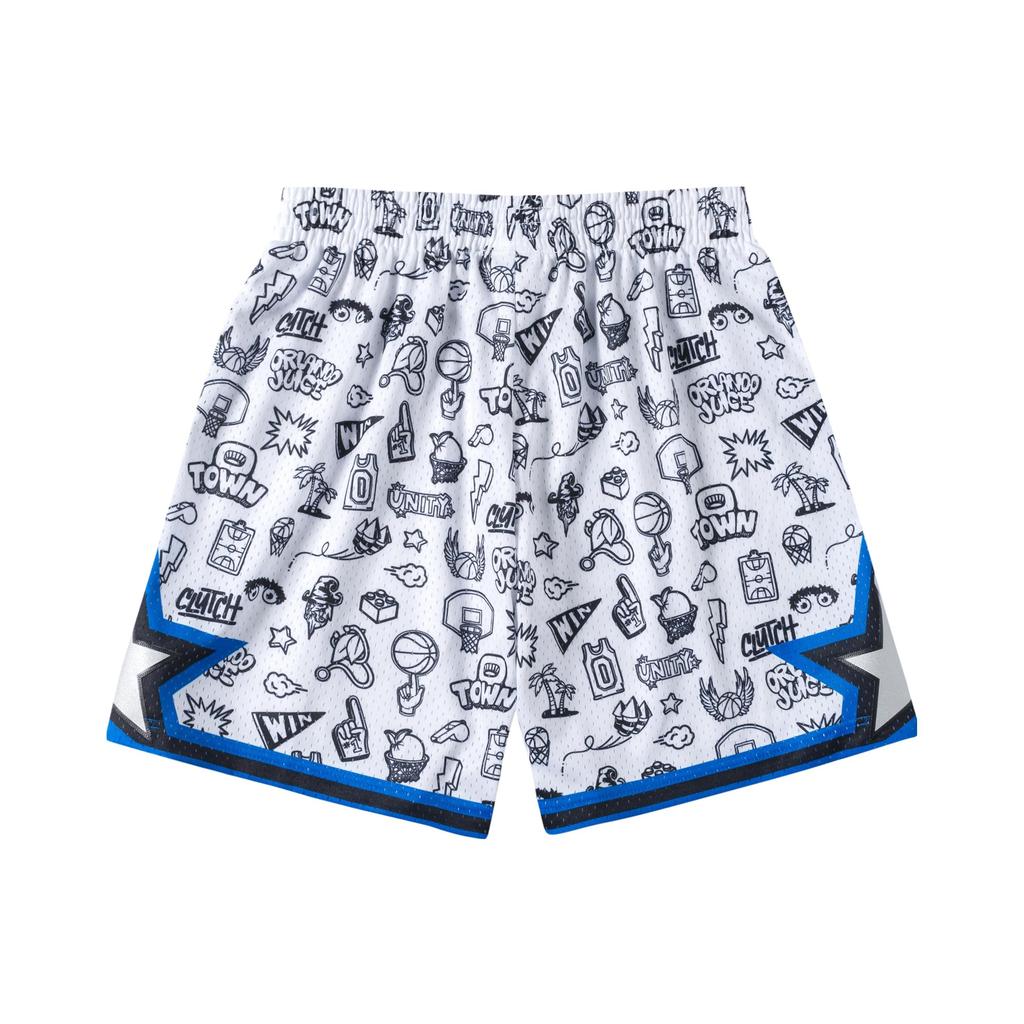 Mitchell Ness Basketball Shorts Men's White Moderate Straight Fit Pants PFSW1267-OMA94PPPPTWH