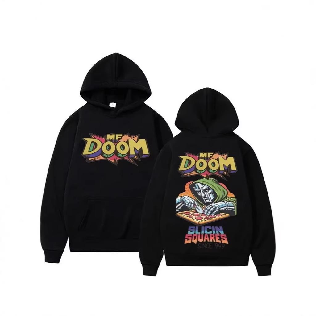 2026 new comic retro style hip hop 2D printed pattern hoodie, men's and women's fashion casual sweatshirt