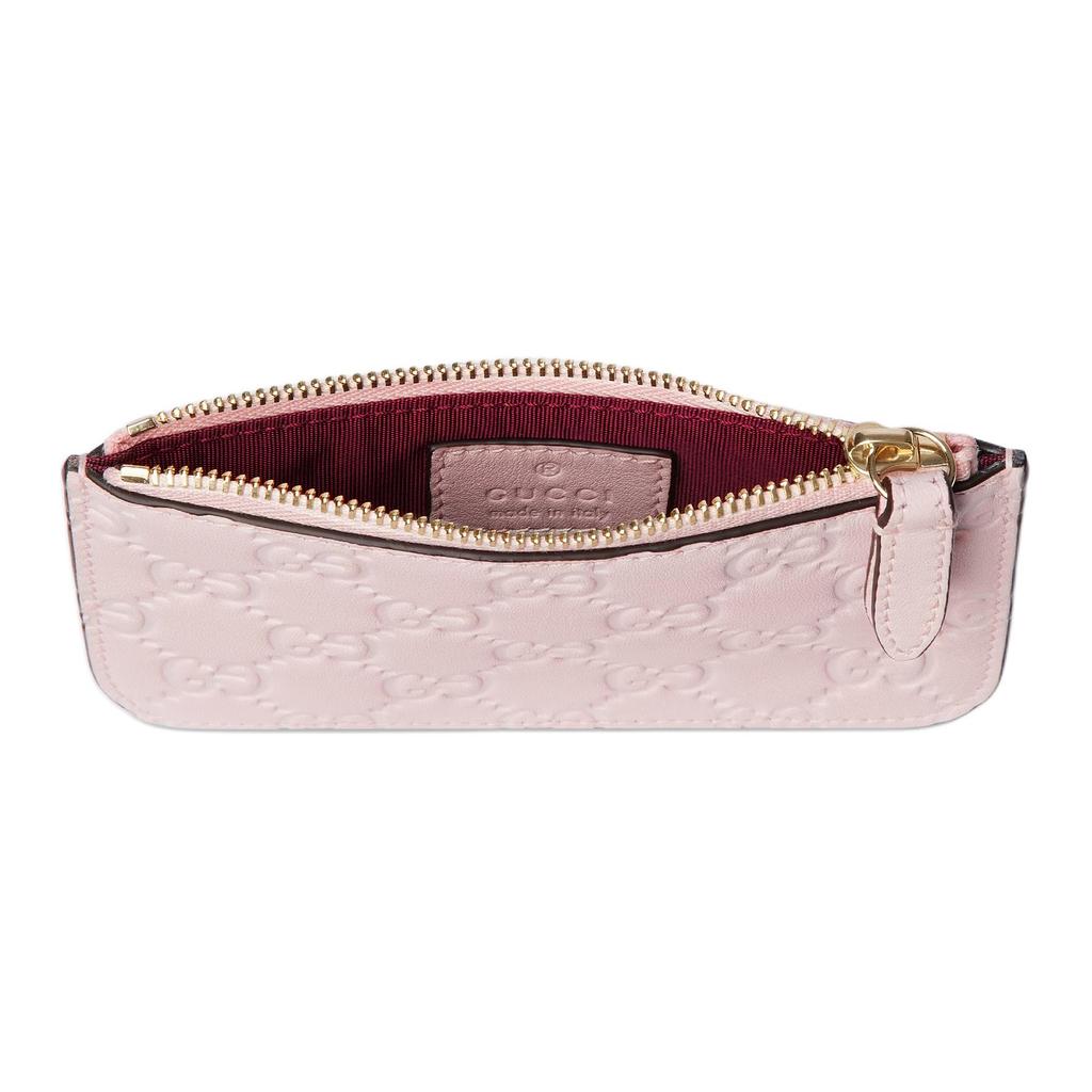Gucci Кошелек для ключей с логотипом GG и тисненым узором GG Женские аксессуары Розовое золото 847205-AAFDV-5734